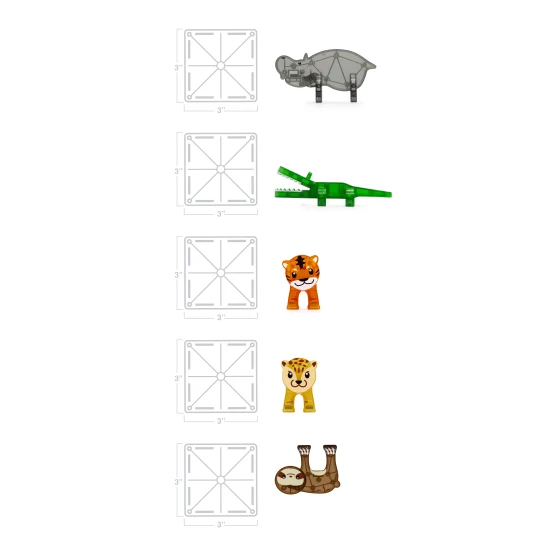 Originální magnetická stavebnice MAGNA-TILES® Jungle.