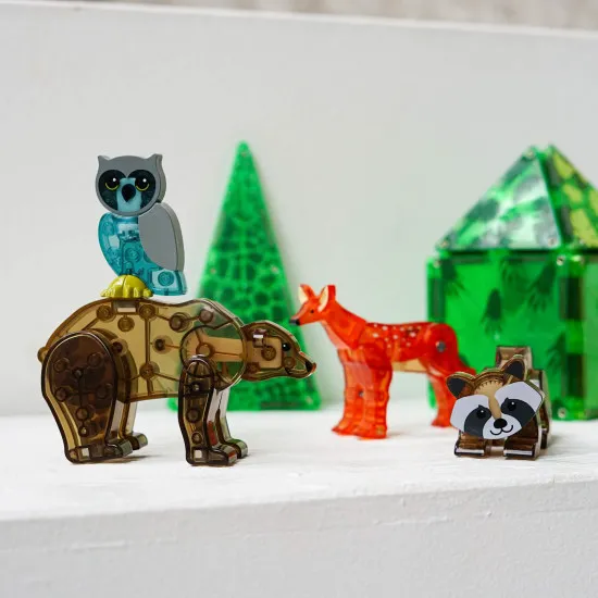 MAGNA-TILES Magnetická stavebnice Forest 25 dílů Magnetická stavebnice s figurkami lesních zvířátek.