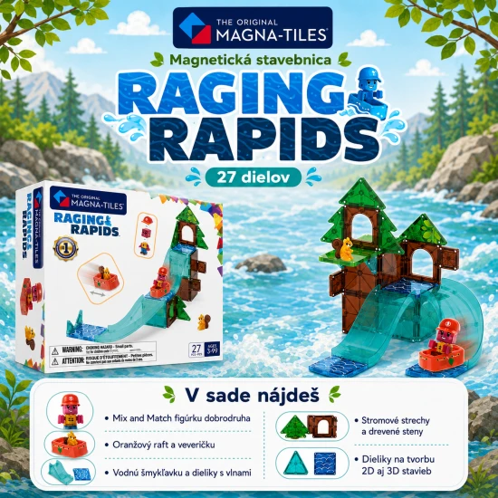 Magnetická stavebnice Raging Rapids 27 dílků