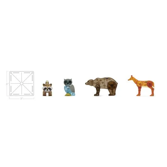 MAGNA-TILES Magnetická stavebnice Forest 25 dílů Magnetická stavebnice s figurkami lesních zvířátek.