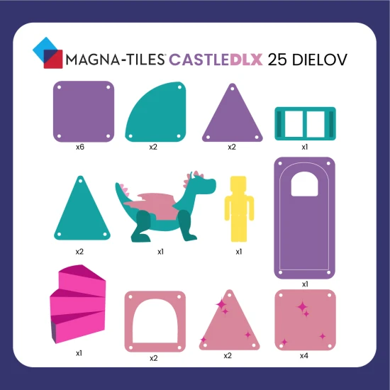Magnetická stavebnice MAGNA-TILES pro malé princezny.