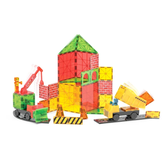 MAGNA-TILES Magnetická stavebnice Builder XL Trucks 50 dílů Magnetická stavebnice MAGNA-TILES pro malé stavitele.