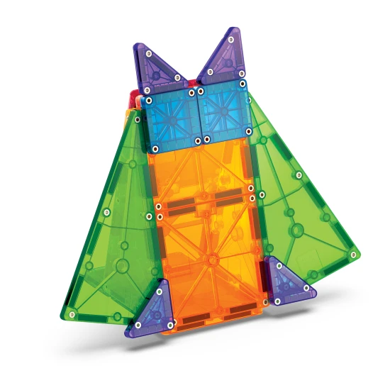 Stavebnice MAGNA-TILES kombinuje velké a malé dílky.