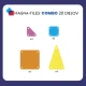 Stavebnice Magna-Tiles kombinuje velké a malé dílky.