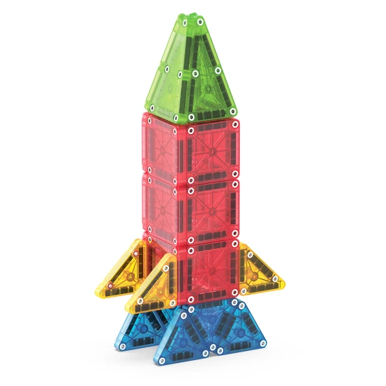 Magnetická stavebnice MAGNA-TILES vhodná pro cestování.