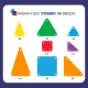 Stavebnice Magna-Tiles kombinuje velké a malé dílky.