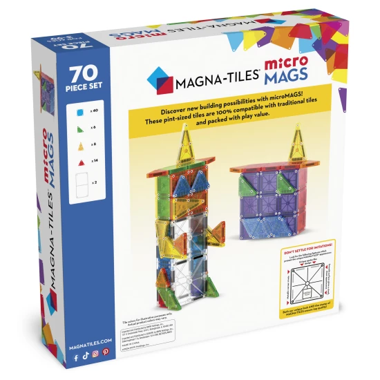 Obrovská magnetická stavebnice MAGNA-TILES pro cestování.