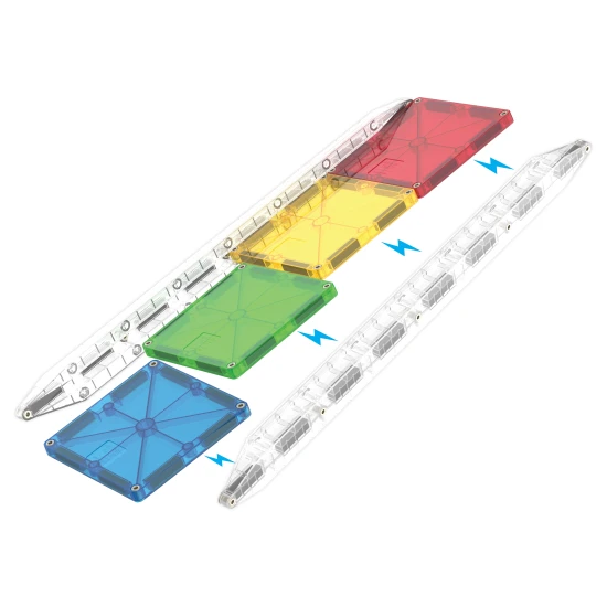 Magnetická stavebnice MAGNA-TILES Rail Racers Deluxe – dětská závodní dráha s kuličkami, kolejnicemi a rampami