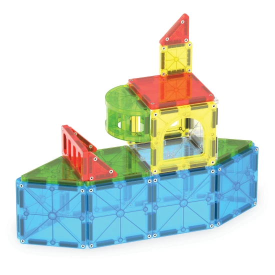 Magnetická stavebnice MAGNA-TILES City Center – 110 dílů s cestami, schody, auty a městskými prvky