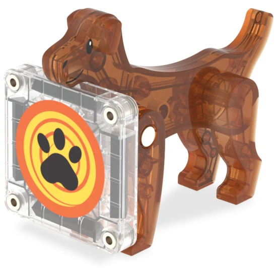 Magnetická stavebnice MAGNA-TILES Dog House – dětský psí domeček s figurkou a dekoracemi