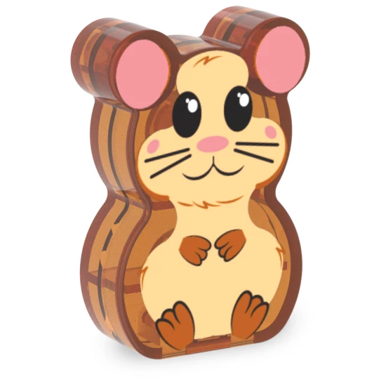 Magnetická stavebnice MAGNA-TILES Hamster Ball – 13 dílů včetně míčku a figurky křečka