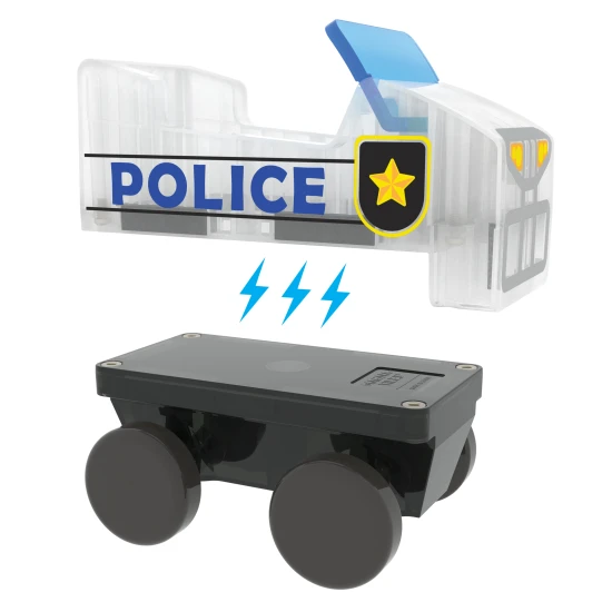 Magnetická stavebnice MAGNA-TILES Police Patrol – dětské policejní vozidlo s figurkou a semaforem