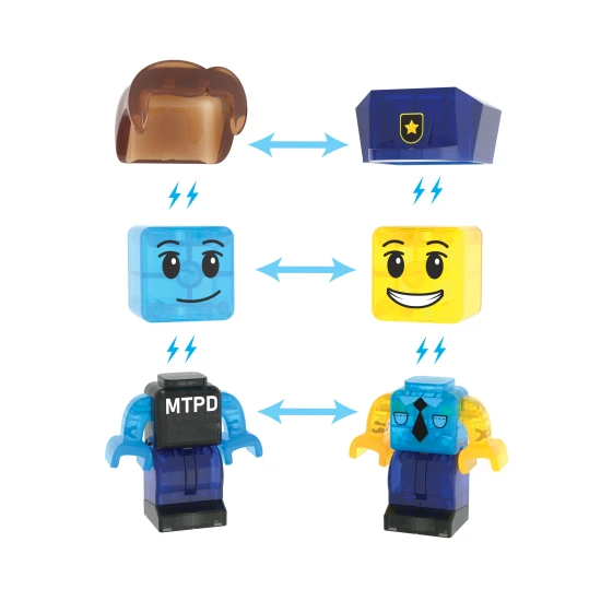 Magnetická stavebnice MAGNA-TILES Police Station – dětská policejní stanice se světly a figurkami