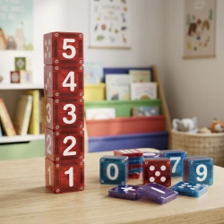 Magnetická stavebnice microMAGS Learn Numbers 56 dílů