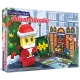 Magnetická stavebnice MAGNA-TILES Adventní kalendář – 34 dílků s vánočními motivy, figurkami a mikropodvozkem