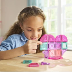 Set MAGNA-TILES Magnetická stavebnica Castle a microMAGS Travel set Heart to Heart
