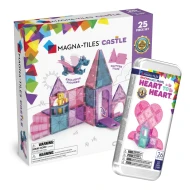 Set MAGNA-TILES Magnetická stavebnica Castle a microMAGS Travel set Heart to Heart
