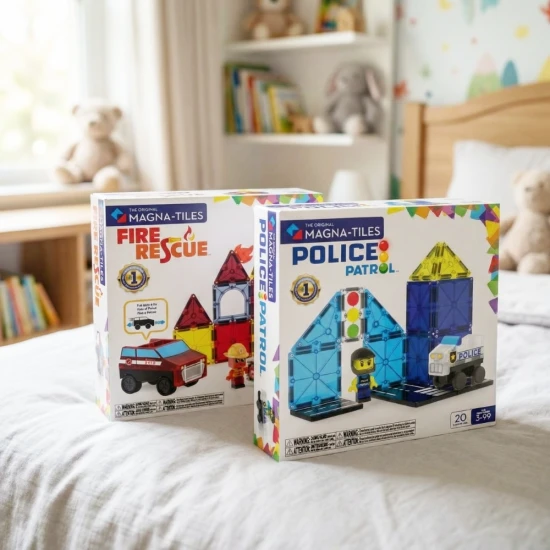 Set MAGNA-TILES Magnetická stavebnica Police Patrol a Fire Rescue