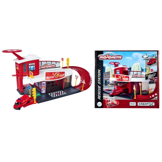 Creatix Hasičská stanice s autíčkem Creatix Hasičská stanice s autíčkem – Majorette MJ2050038
