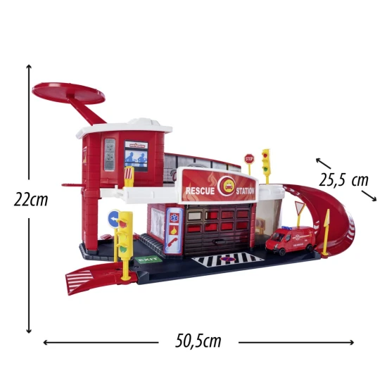 Creatix Hasičská stanice s autíčkem Creatix Hasičská stanice s autíčkem – Majorette MJ2050038
