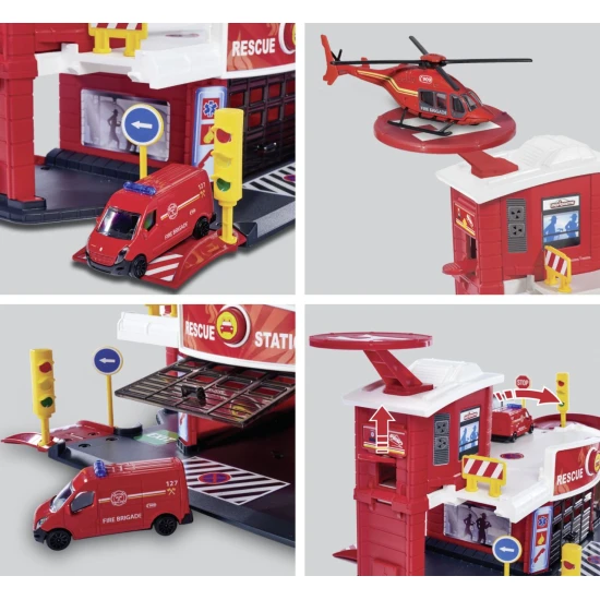 Creatix Hasičská stanice s autíčkem Creatix Hasičská stanice s autíčkem – Majorette MJ2050038