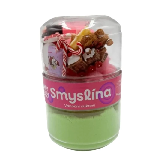 Smyslína – Vánoční cukroví s Kineťáčkem, smyslová vánoční sada pro děti s kinetickým pískem a doplňky