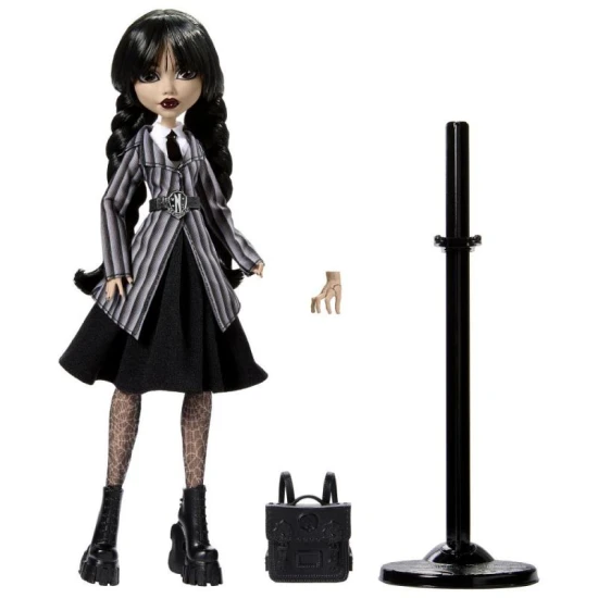 Monster High – Wednesday Addams | Goticka panenka Monster High od Mattel Monster High Wednesday Addams – babika v gotickem stylu s cernymi vlasy a skolni uniformou