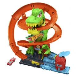 Hot Wheels City T. Rex útočí na hasičskou stanici