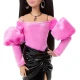 Barbie Deluxe Style modelka v topu s odhalenými rameny a sukní