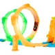 Mattel Hot Wheels Neon Speeder dráha s dvojitou smyčkou 25JMG49