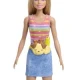 Barbie panenka se psíkem na kolečkových bruslích blondýnka