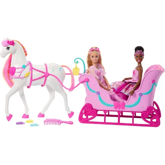 Barbie Louskáček saně s koněm