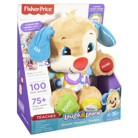 Mattel Mluvící pejsek SK Mluvící pejsek od Fisher-Price: Interaktivní hračka s písničkami a blikajícím srdíčkem.