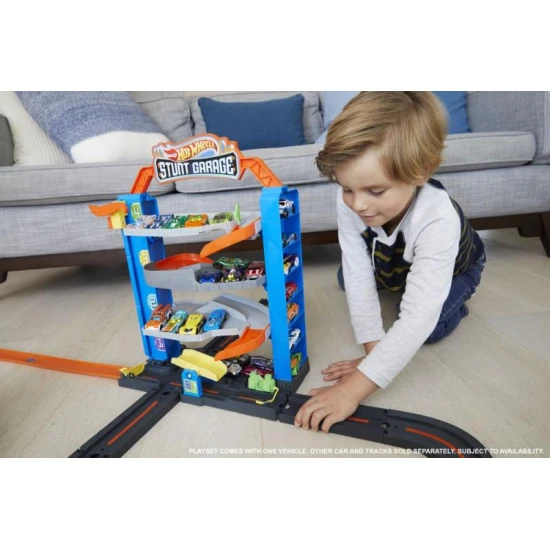 Mattel Hot Wheels City přenosná garáž Hot Wheels City přenosná garáž s autíčky Hot Wheels parkovanými uvnitř