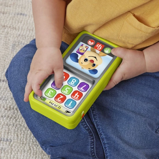 Pejskův chytrý telefon od Fisher-Price® – Interaktivní hračka pro děti s tlačítky a světýlky