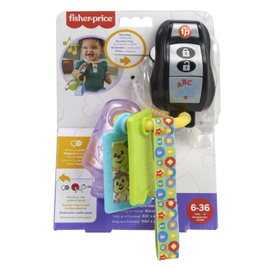 Zábavná sada hraček Fisher-Price® pro miminka s klíči, chrastítky a kousátkem pro rozvoj smyslů