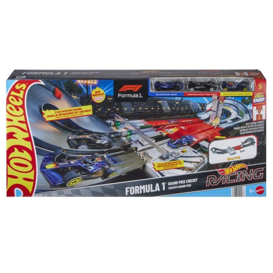 Hot Wheels Racing Formule 1 Dráha Grand Prix s třemi kovovými modely vozů