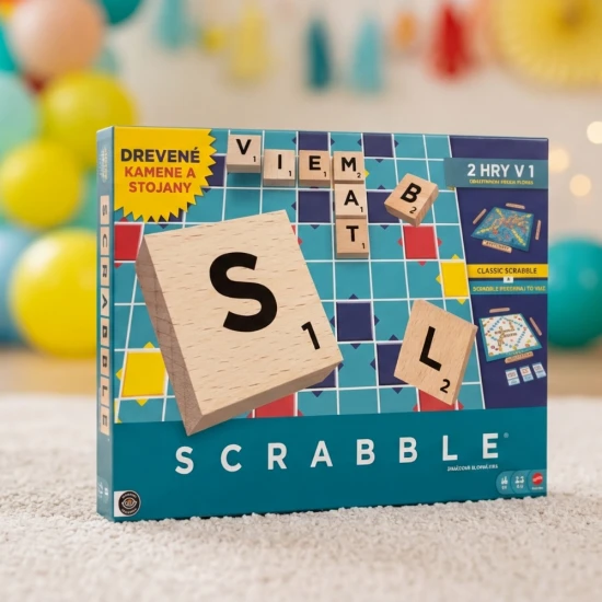 Scrabble SK: Česká verze oblíbené slovní hry pro celou rodinu.
