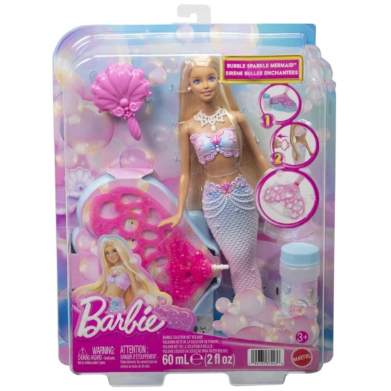 Mattel Barbie BUBBLETASTIC mořská panna s bublinkovou ploutví