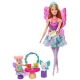 Panenka Barbie a čajový set
