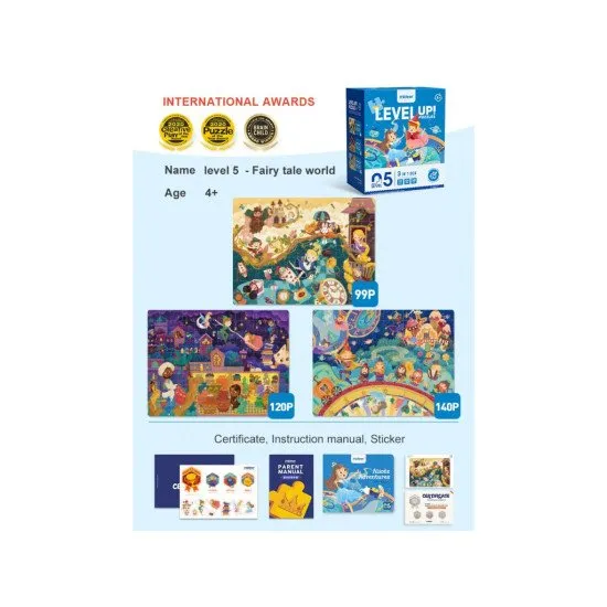 Kreativní puzzle od jednoduchých až po nejobtížnější LEVEL UP! 05 - Pohádkový svět