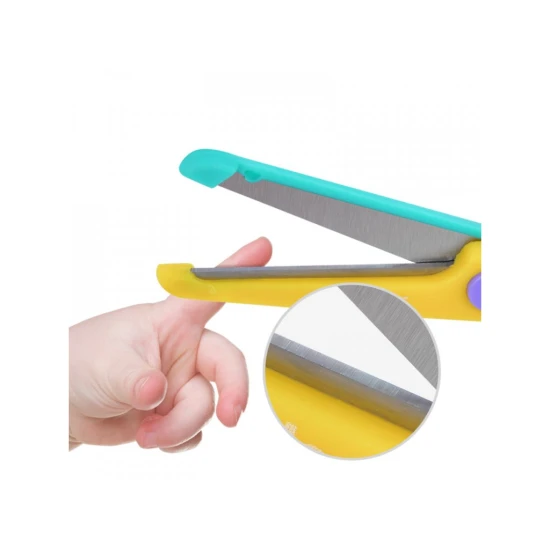 Bezpečnostní nůžky pro děti jsou snadno uchopitelné. Jsou bezpečné díky zaobleným špičkám.