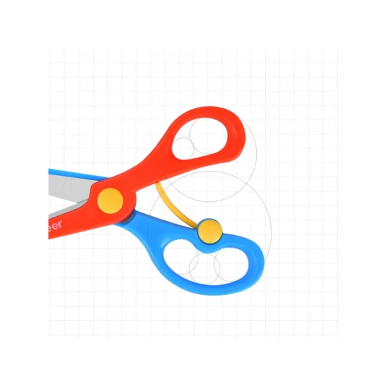 Bezpečnostní nůžky pro děti jsou snadno uchopitelné. Jsou bezpečné díky zaobleným špičkám.