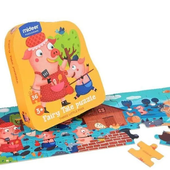Puzzle Tři prasátka 36 dílů 