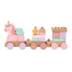 Dřevěný vláček s kostkami Magic World - Monnëka TT-103194