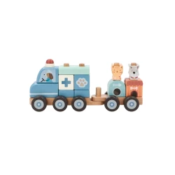 Dřevěná veterinární ambulance s kostkami
