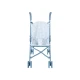 Skládací kočárek pro panenky Blue Gingham - Monnëka TT-104125