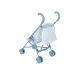 Skládací kočárek pro panenky Blue Gingham - Monnëka TT-104125