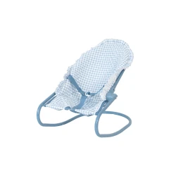 Houpací lehátko pro panenky Blue Gingham