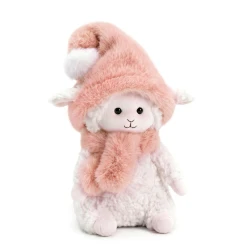 Ovečka Marshmallow s broskvovou čepicí 20 cm